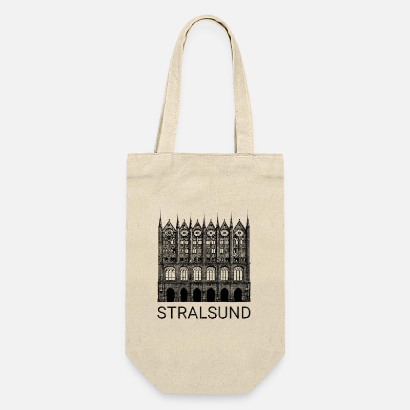 Stralsund Town Hall / Brick Gothic - Gift Bag for Bottles - nature
