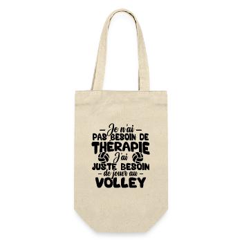 J'ai juste besoin de jouer au volley - Sac à bouteille - nature - Devant