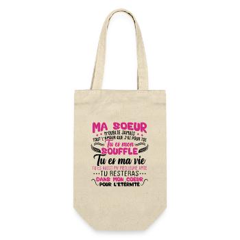 Ma Soeur n'oublie jamais tout l'amour Humour - Sac à bouteille - nature - Devant