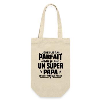 Pas parfait mais je suis un super papa - Sac à bouteille - nature - Devant