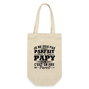 Je ne suis pas parfait mais je suis un papy - Sac à bouteille - nature - Devant