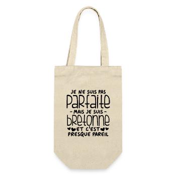 Je ne suis pas parfaite mais je suis bretonne - Sac à bouteille - nature - Devant