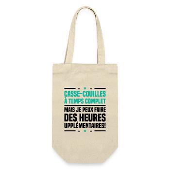 Casse couilles à temps complet - Sac à bouteille - nature - Devant