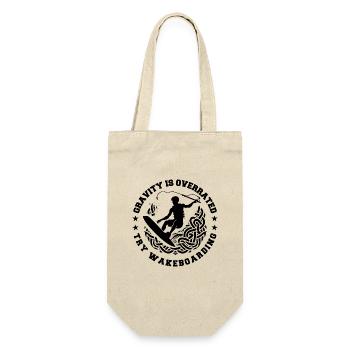 gravity is overrated try wakeboarding - Gift Bag for Bottles - nature - Front