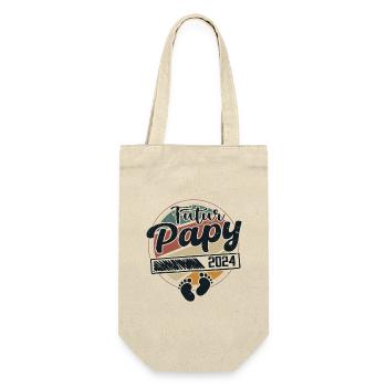 Futur Papy 2024 Cadeau annonce grossesse Homme - Sac à bouteille - nature - Devant