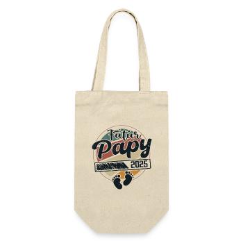 Futur Papy 2025 Cadeau annonce grossesse Homme - Sac à bouteille - nature - Devant