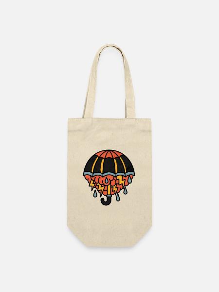 Parapluie avec nuage de pluie - Sac à bouteille - nature