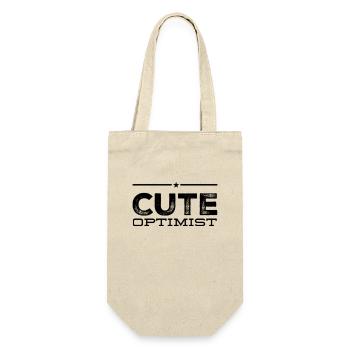cute optimist - Geschenkbeutel für Flaschen - Natur - Vorne