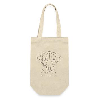 Deutsche Dogge - Geschenkbeutel für Flaschen - Natur - Vorne