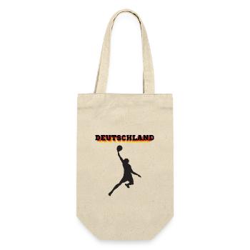 Basketball Sieg Deutschland - Geschenkbeutel für Flaschen - Natur - Vorne