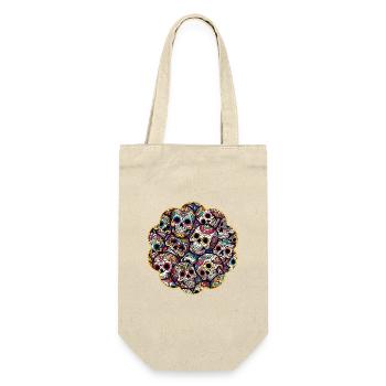 Colorful decorative skull pattern - Gift Bag for Bottles - nature - Front