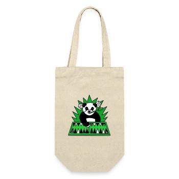 Funny panda play backgammon - Gift Bag for Bottles - nature - Front