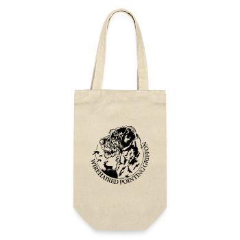Wirehaired Pointing Griffon Portrait Hund Wilsigns - Geschenkbeutel für Flaschen - Natur - Vorne