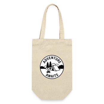 Adventure Awaits Camping Emblem - Gift Bag for Bottles - nature - Front