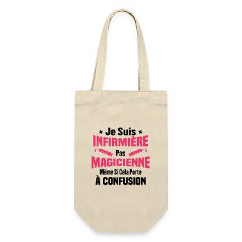 Je suis une infirmière pas magicienne - Sac à bouteille - nature - Devant