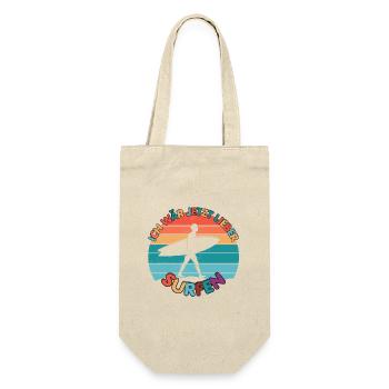 Ich wär jetzt lieber surfen Wasser Strand Urlaub - Geschenkbeutel für Flaschen - Natur - Vorne