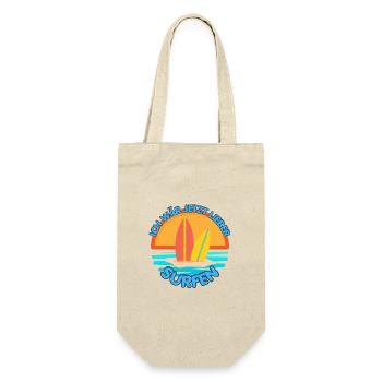 Ich wär jetzt lieber surfen Wasser Strand Urlaub - Geschenkbeutel für Flaschen - Natur - Vorne