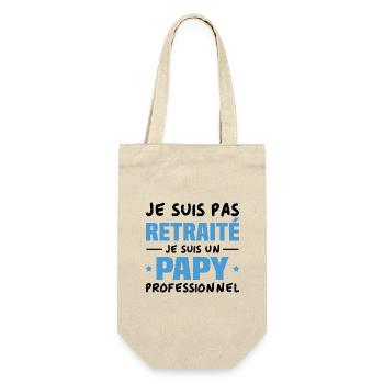 Je suis Pas Retraité je suis un Papy Professionnel - Sac à bouteille - nature - Devant