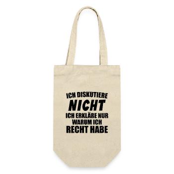 Klarheit in Worte - Geschenkbeutel für Flaschen - Natur - Vorne