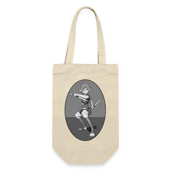 Battle-ready elven woman - Gift Bag for Bottles - nature - Front