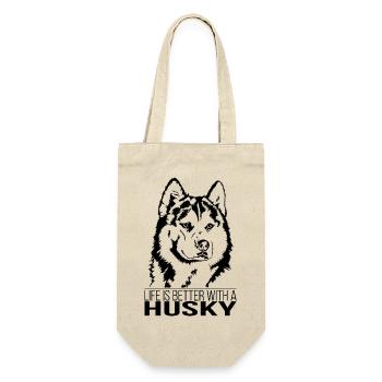 La vie de Husky est meilleure Chiens Chiens Wilsigns - Sac à bouteille - nature - Devant