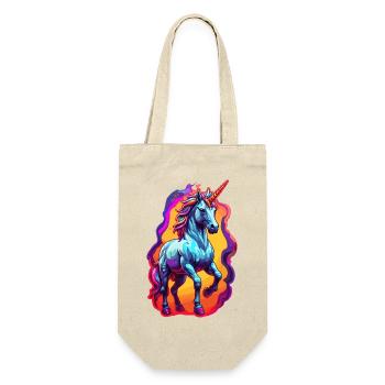 Einhorn - Geschenkbeutel für Flaschen - Natur - Vorne