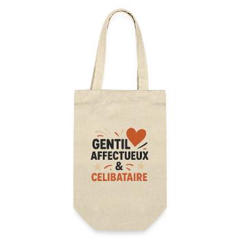 Friendly Message Design for Singles - Gift Bag for Bottles - nature - Front
