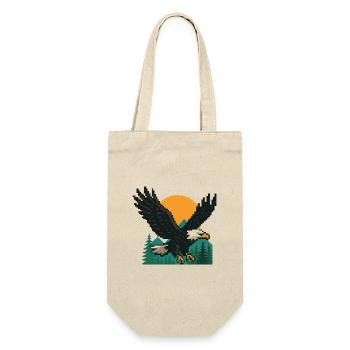 Eagle Pixel – Sunset in the mountains - Gift Bag for Bottles - nature - Front
