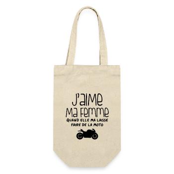 J'aime quand ma femme me laisse faire de la moto - Sac à bouteille - nature - Devant