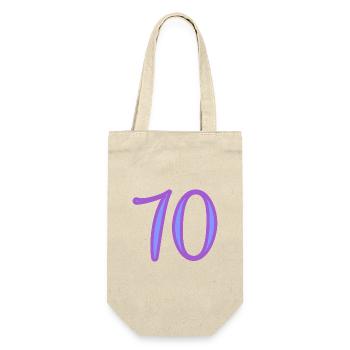 70. 70 ANS. 70e ANNIVERSAIRE. ANNIVERSAIRE 70 ANS. - Sac à bouteille - nature - Devant