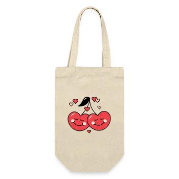 Cherry and Love - Gift Bag for Bottles - nature - Front