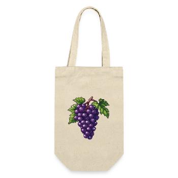 Grapes Pixel Icon - Gift Bag for Bottles - nature - Front