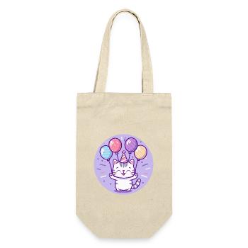 Cat Birthday Baby - Gift Bag for Bottles - nature - Front