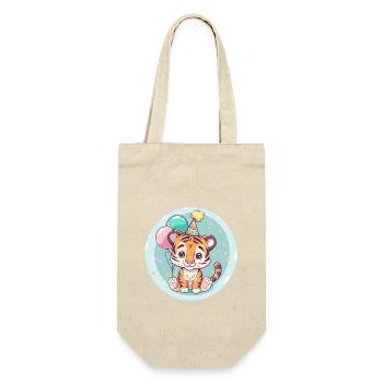 Tiger Birthday Baby - Gift Bag for Bottles - nature - Front