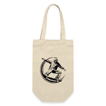 Skateboarding Man Skateboard - Gift Bag for Bottles - nature - Front