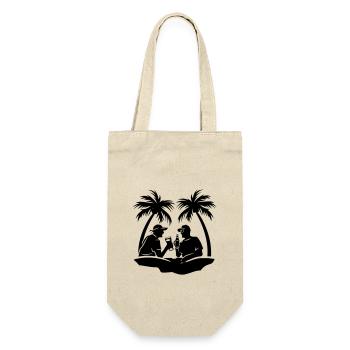 Party Team Holiday Palm Trees - Gift Bag for Bottles - nature - Front