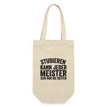 Meister Prüfung Bestanderen Prüfung - Geschenkbeutel für Flaschen - Natur - Vorne