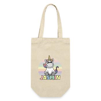 Jasmine Unicorn Name - Gift Bag for Bottles - nature - Front