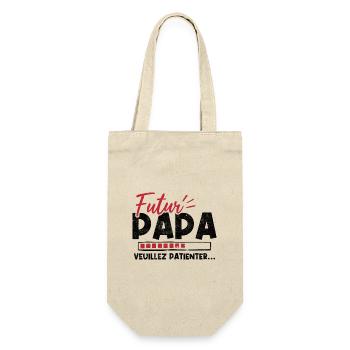 Futur papa veuillez patienter - Sac à bouteille - nature - Devant