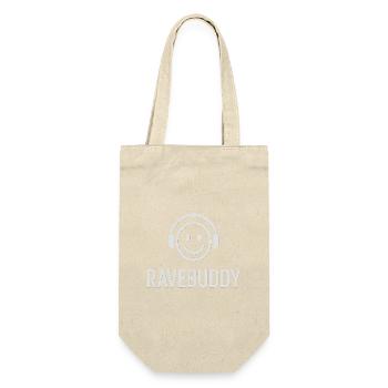 Rave Buddy Kopfhörer Smile - Geschenkbeutel für Flaschen - Natur - Vorne