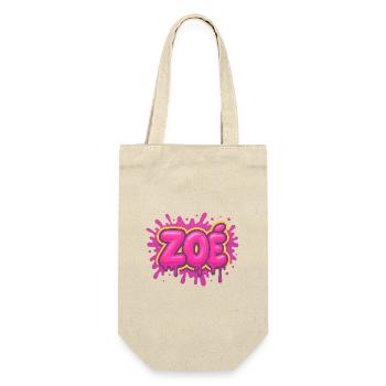 Graffiti  Zoé Prénom cadeau idéal imprimable - Sac à bouteille - nature - Devant