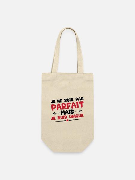 Je ne suis pas parfait mais je suis unique - Sac à bouteille - nature
