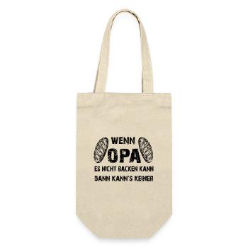 Wenn Opa es nicht backen kann kann's keiner - Geschenkbeutel für Flaschen - Natur - Vorne