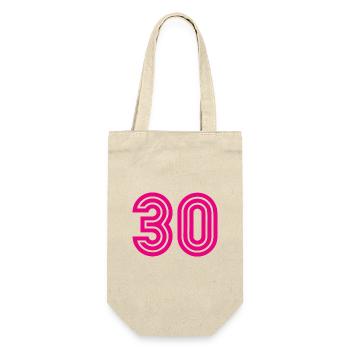 30. 30 YEARS. 30th ANNIVERSARY. 30TH ANNIVERSARY. - Gift Bag for Bottles - nature - Front