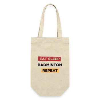 Eat Sleep Badminton Repeat - Gift Bag for Bottles - nature - Front