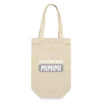 Ich höre nur MIMIMI Training Motivation Sport - Geschenkbeutel für Flaschen - Natur - Vorne