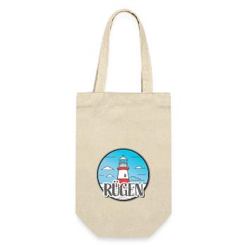 Maritim - Leuchtturm Rügen - Geschenkbeutel für Flaschen - Natur - Vorne