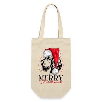 Santa Gordon Setter Merry Christmas Dog Wilsigns - Gift Bag for Bottles - nature - Front