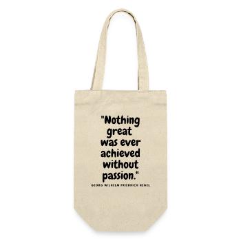 Nothing great was ever achieved without passion - Gift Bag for Bottles - nature - Front