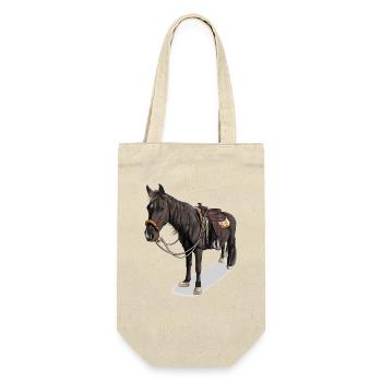 Pferd // Illustration - Geschenkbeutel für Flaschen - Natur - Vorne